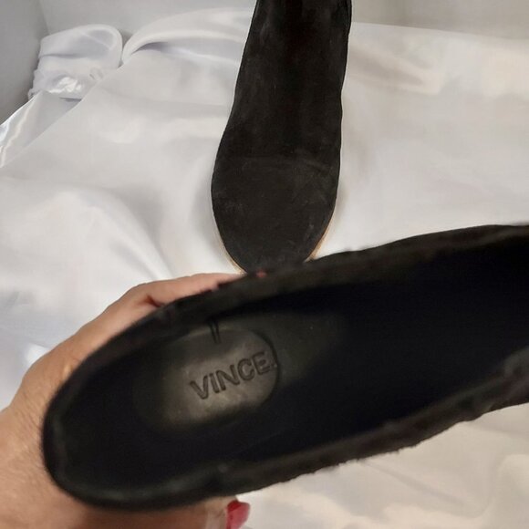 Vince Haider Black Suede Ankle Booties - Picture 4 of 8